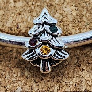 5/$21 ❤️  RED GREEN CZ CHRISTMAS TREE CHARM FOR PANDORA BRACELETS